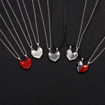 Magnet Necklace Love Heart Broken