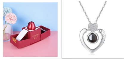 Rose Jewelry Gift Box Necklace