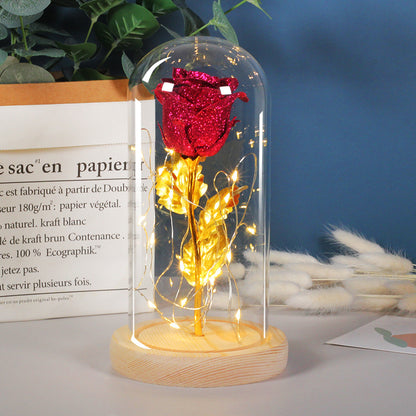 ose Flowers LED Light In Glass Cover