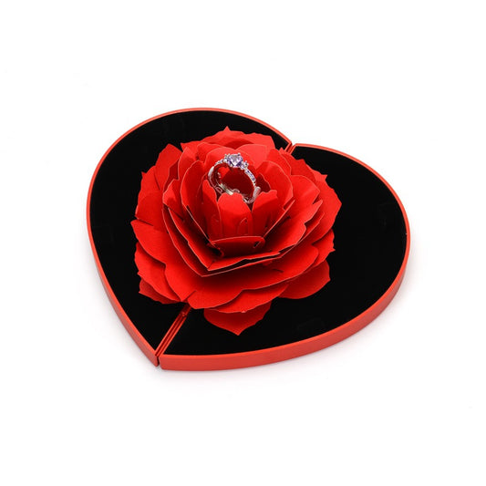 3D Love Box Heart-shaped  Ring Box