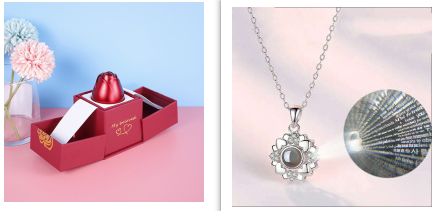 Rose Jewelry Gift Box Necklace