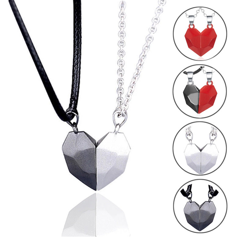 Magnet Necklace Love Heart Broken