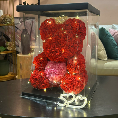 Rose Flower Bear LED Lights