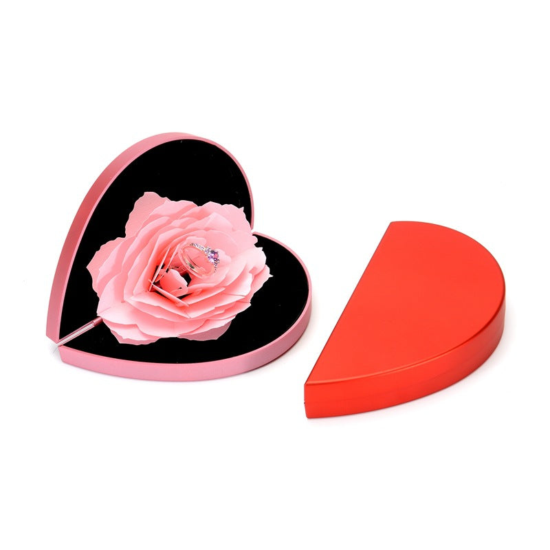 3D Love Box Heart-shaped  Ring Box