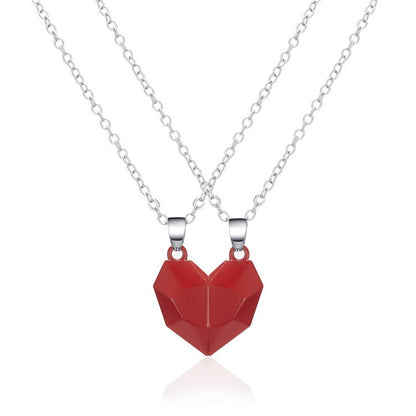 Magnet Necklace Love Heart Broken