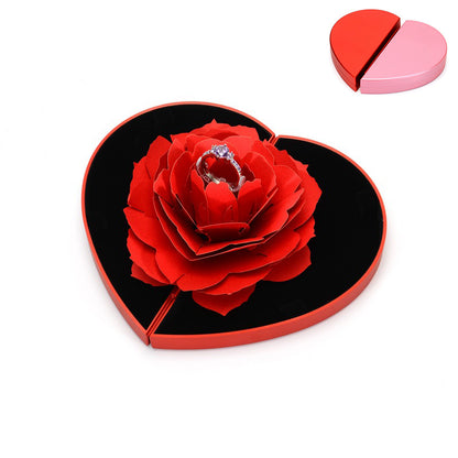 3D Love Box Heart-shaped  Ring Box