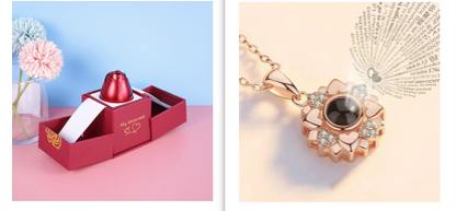 Rose Jewelry Gift Box Necklace