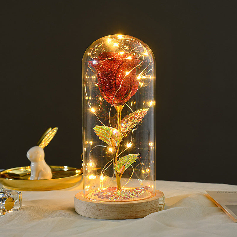 ose Flowers LED Light In Glass Cover