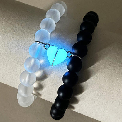 2pcs Crown Bracelet Luminou Heart Glow