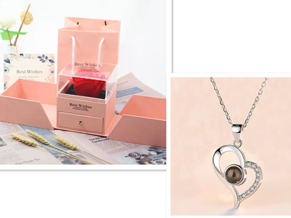 Rose Jewelry Gift Box Necklace