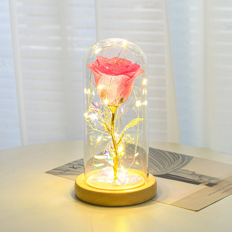 ose Flowers LED Light In Glass Cover