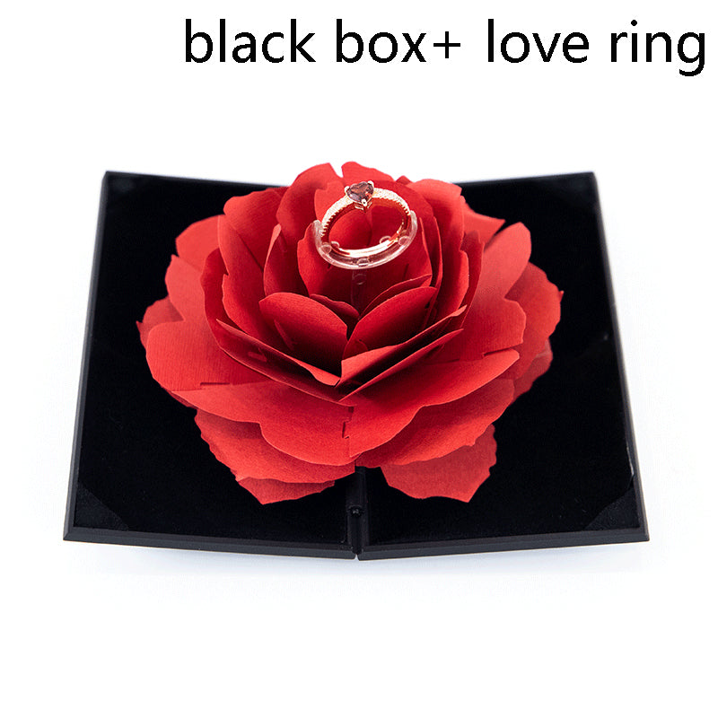 3D Love Box Heart-shaped  Ring Box