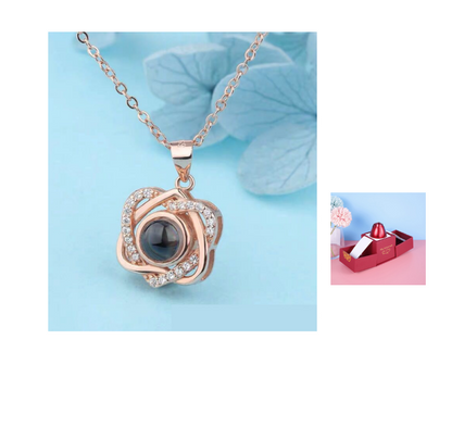 Rose Jewelry Gift Box Necklace