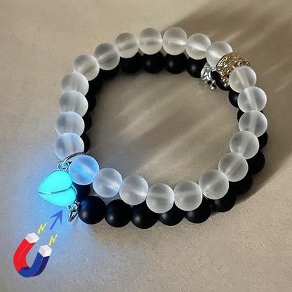 2pcs Crown Bracelet Luminou Heart Glow