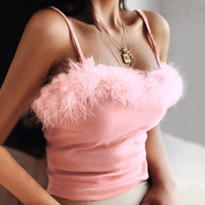 Sexy Pink Off Shoulder Crop Tops